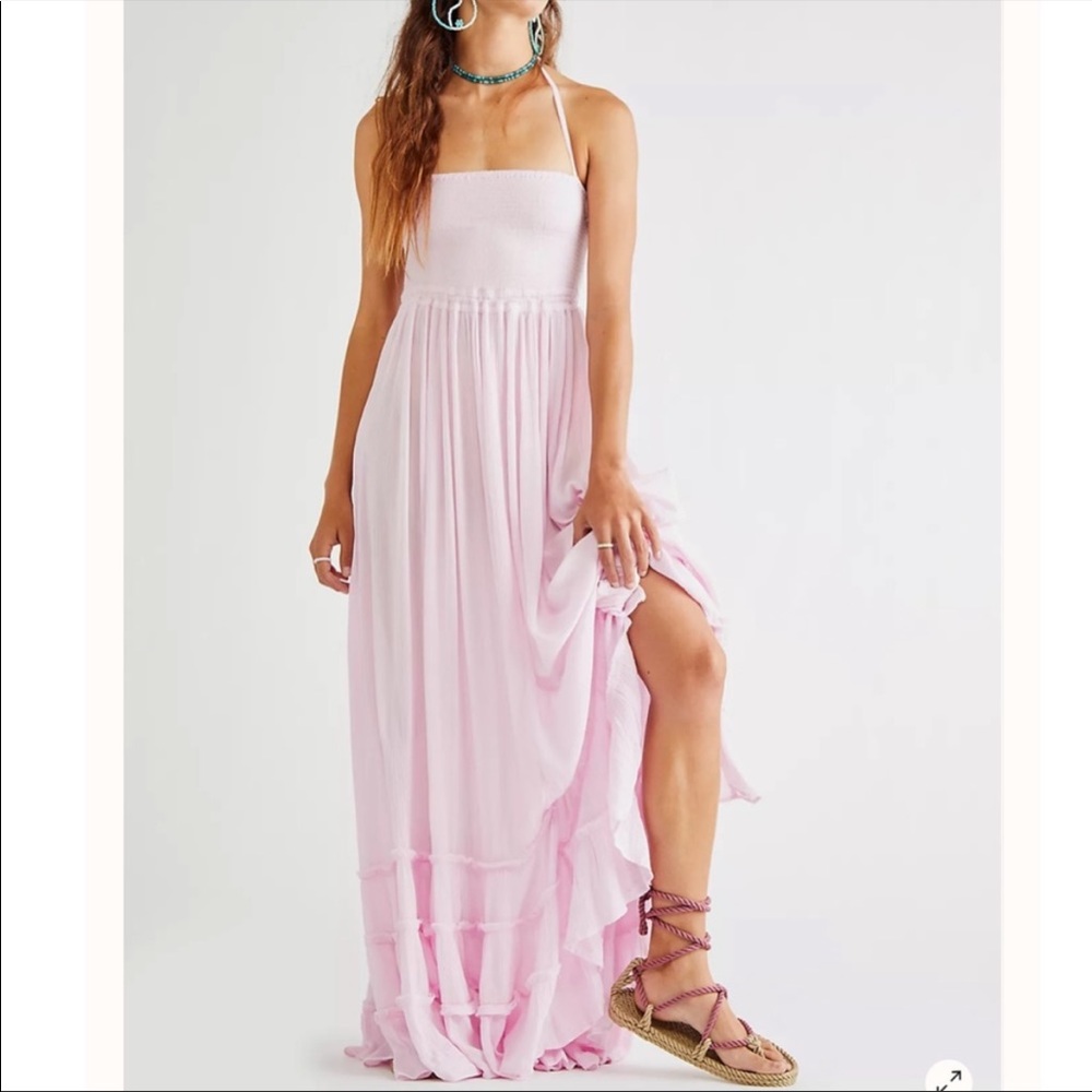Free people “Extratopical” Maxi Dress in light pink - XS